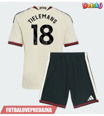 Lacne Dětský Futbalové dres Manchester United Youri Tielemans #18 2026-27 Krátky Rukáv - Tretina (+ trenírky)